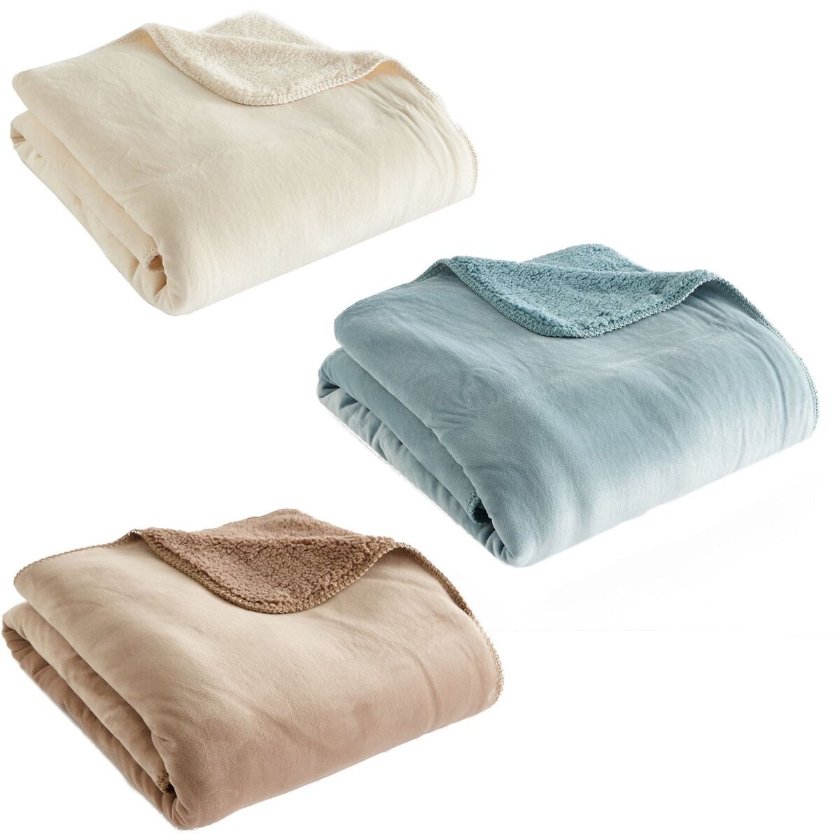 ACTUEL Plaid brillant uni en polyester 