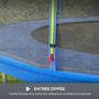 Voir la diapositive 5 : HOMCOM Filet de sécurité trampoline porte zipée Ø 244 cm 6 poteaux bleu noir
