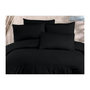 Voir la diapositive 3 : GENERIQUE Parure de lit - 1 housse de couette 220 x 240 cm + 2 taies d'oreiller 60 x 60 cm - 70% polyester, 30% coton - Noir