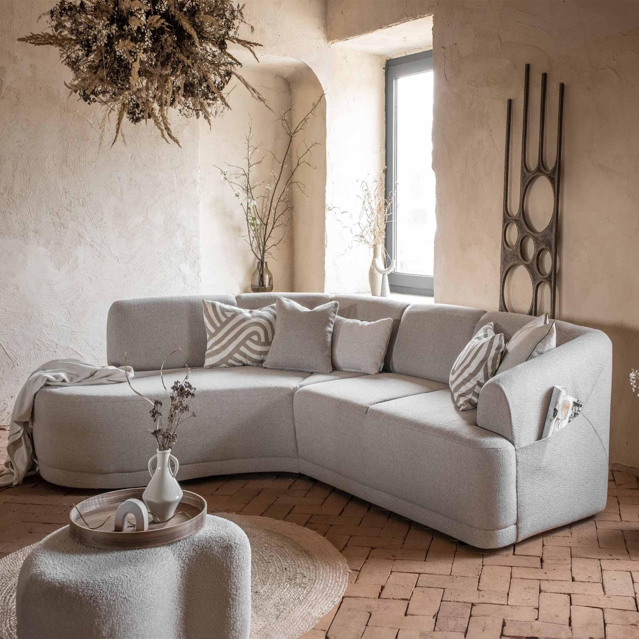 Voir la diapositive 2 : BEST MOBILIER Siena - canapé d'angle gauche - 5 places - en tissu