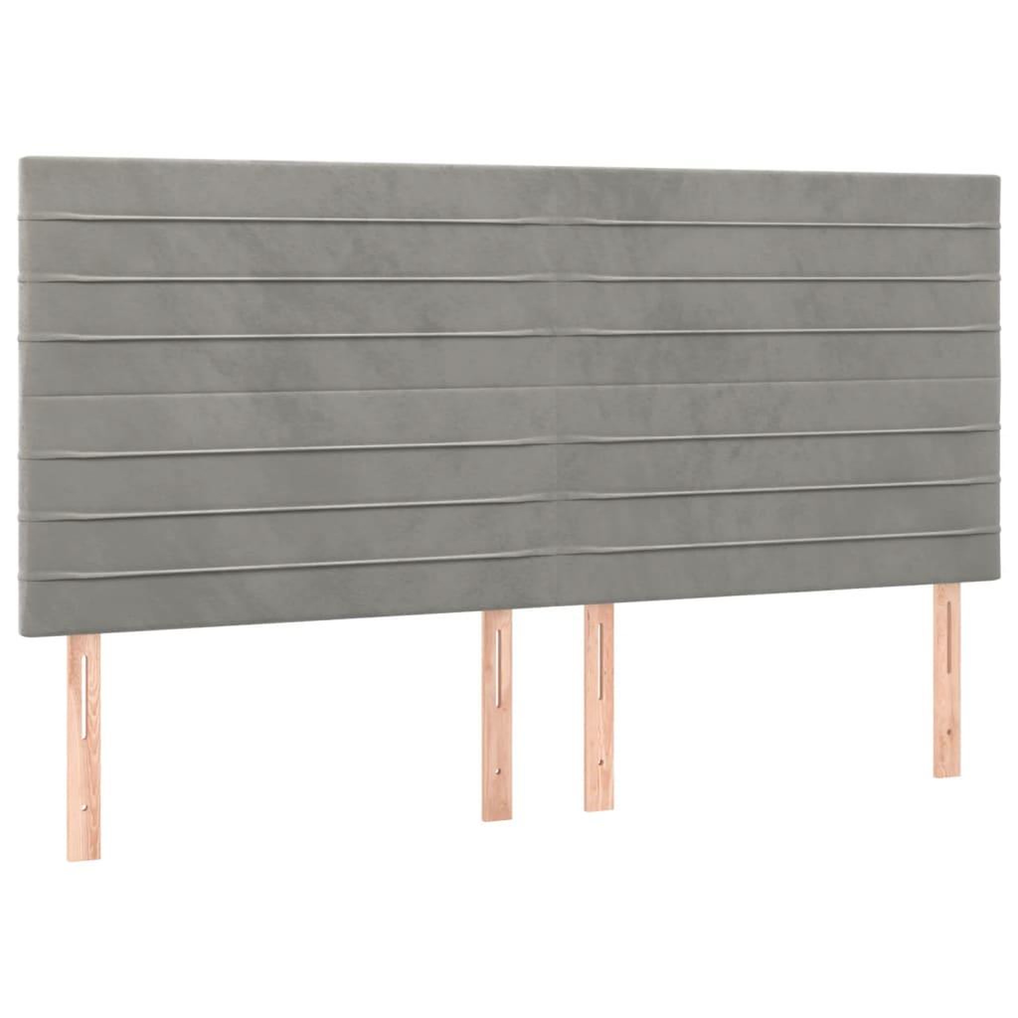 Voir la diapositive 2 : VIDAXL Tetes de lit 4 pcs Gris clair 90x5x78/88 cm Velours