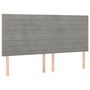 Voir la diapositive 2 : VIDAXL Tetes de lit 4 pcs Gris clair 90x5x78/88 cm Velours