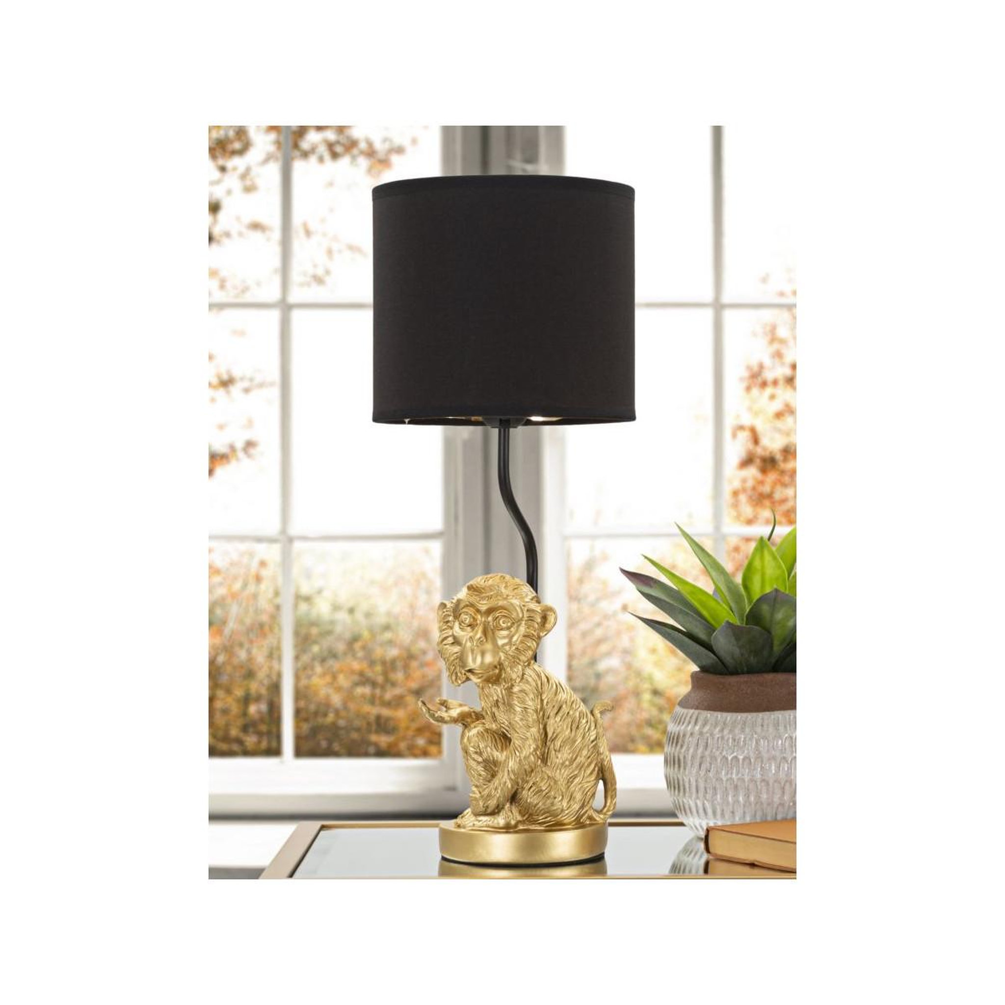 Voir la diapositive 5 : Paris Prix Lampe à poser design  monkey  51cm or & noir