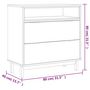 Voir la diapositive 6 : VIDAXL Commode FLAM 80x40x80 cm bois de pin massif