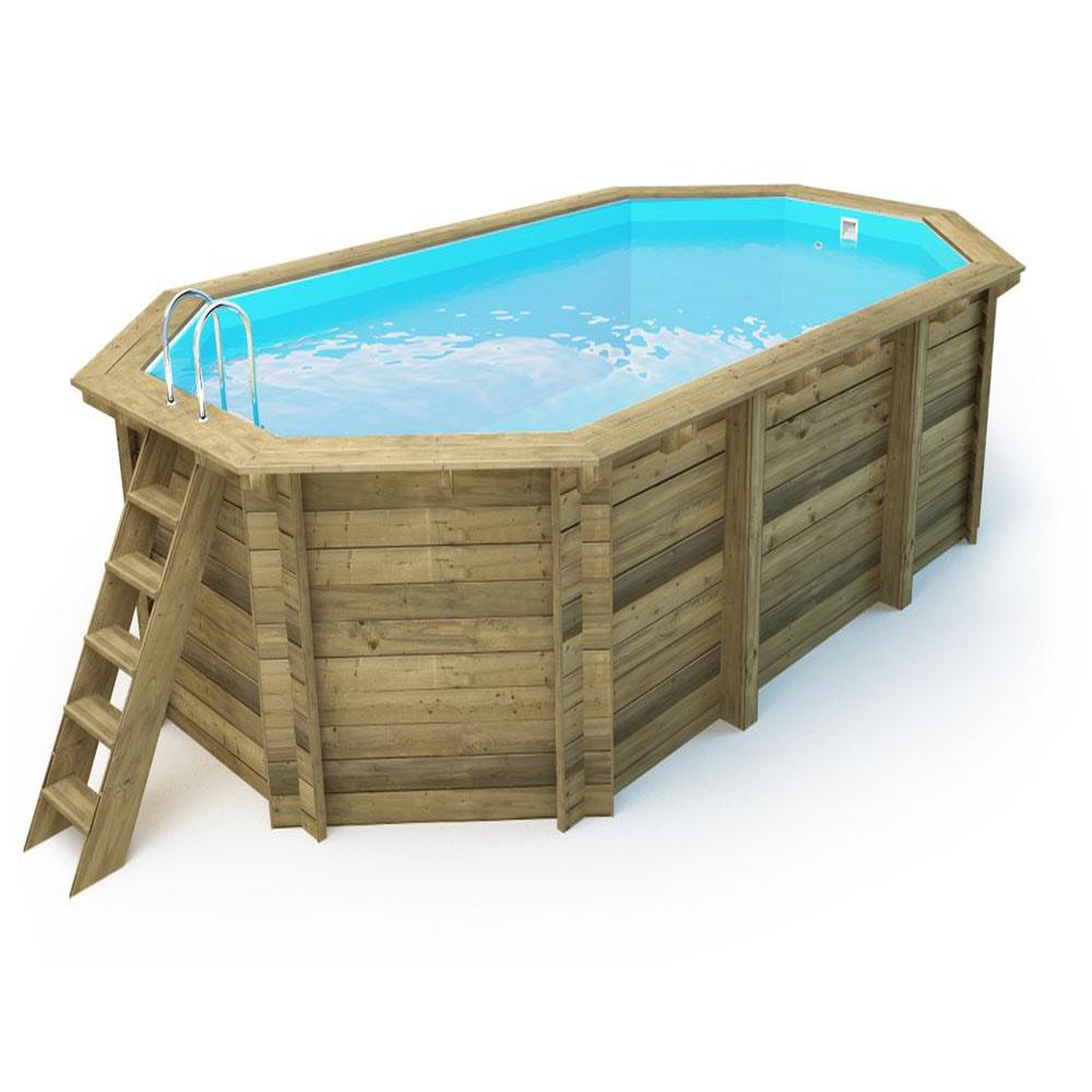Voir la diapositive 2 : Habitat et Jardin Piscine bois   Cancun   - 6.53 x 4.41 x 1.45 m