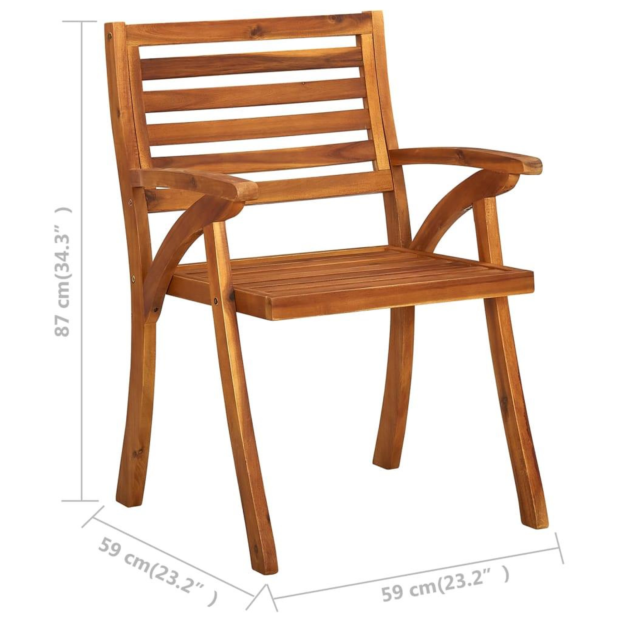 Voir la diapositive 6 : VIDAXL Chaises de jardin avec coussins lot de 4 Bois de teck solide