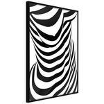 Paris Prix Affiche Murale Encadrée  Bodypainting. Coloris disponibles : Jaune, Noir