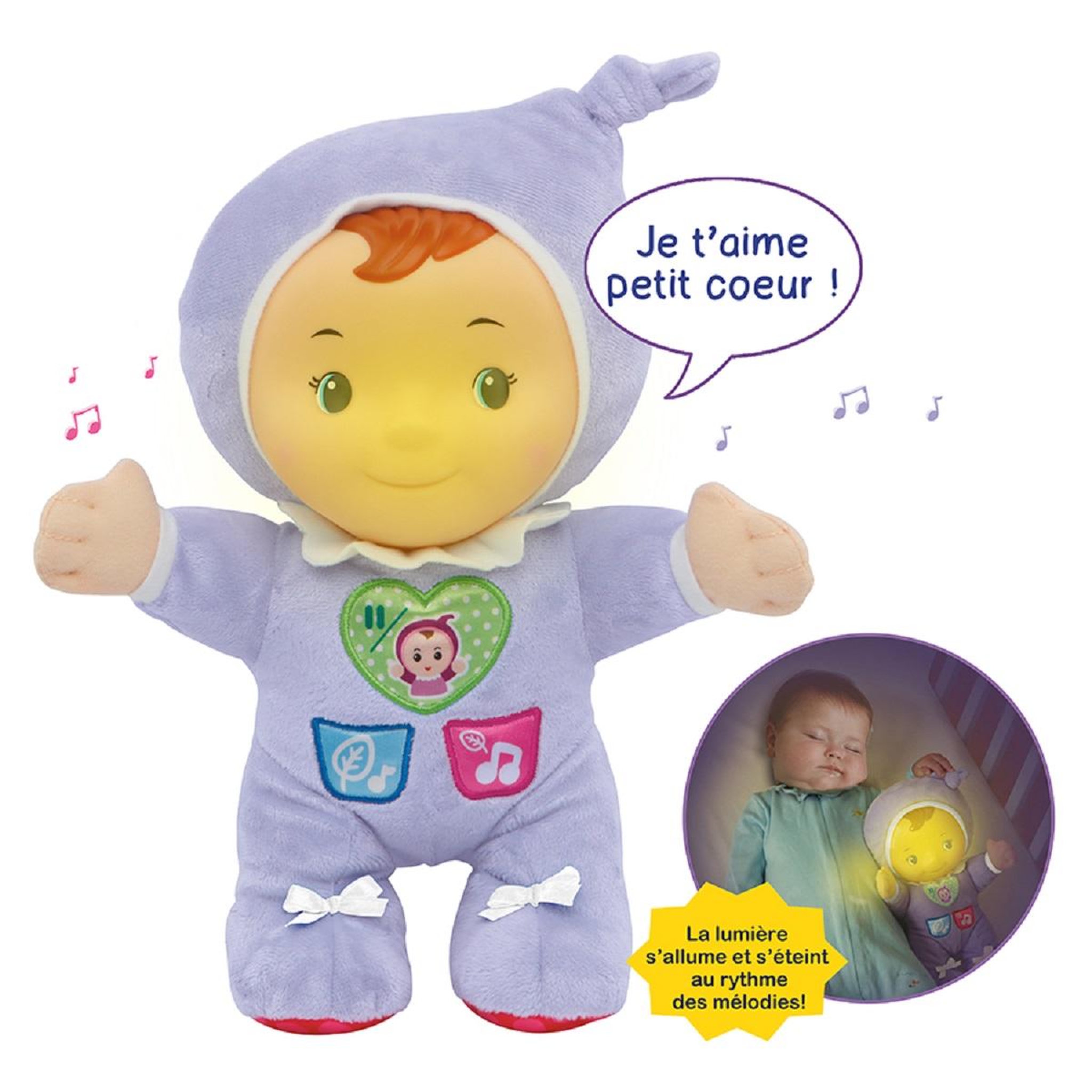 Voir la diapositive 2 : VTECH Poupée Louison, mon lumi poupon 