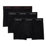 CALVIN KLEIN JEANS x3 Boxers Noirs/Rouges Homme Calvin Klein Relaxed Fit Trunk. Coloris disponibles : Noir