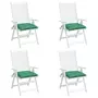 VIDAXL Coussins de chaise lot de 4 40x40x7 cm tissu oxford vert