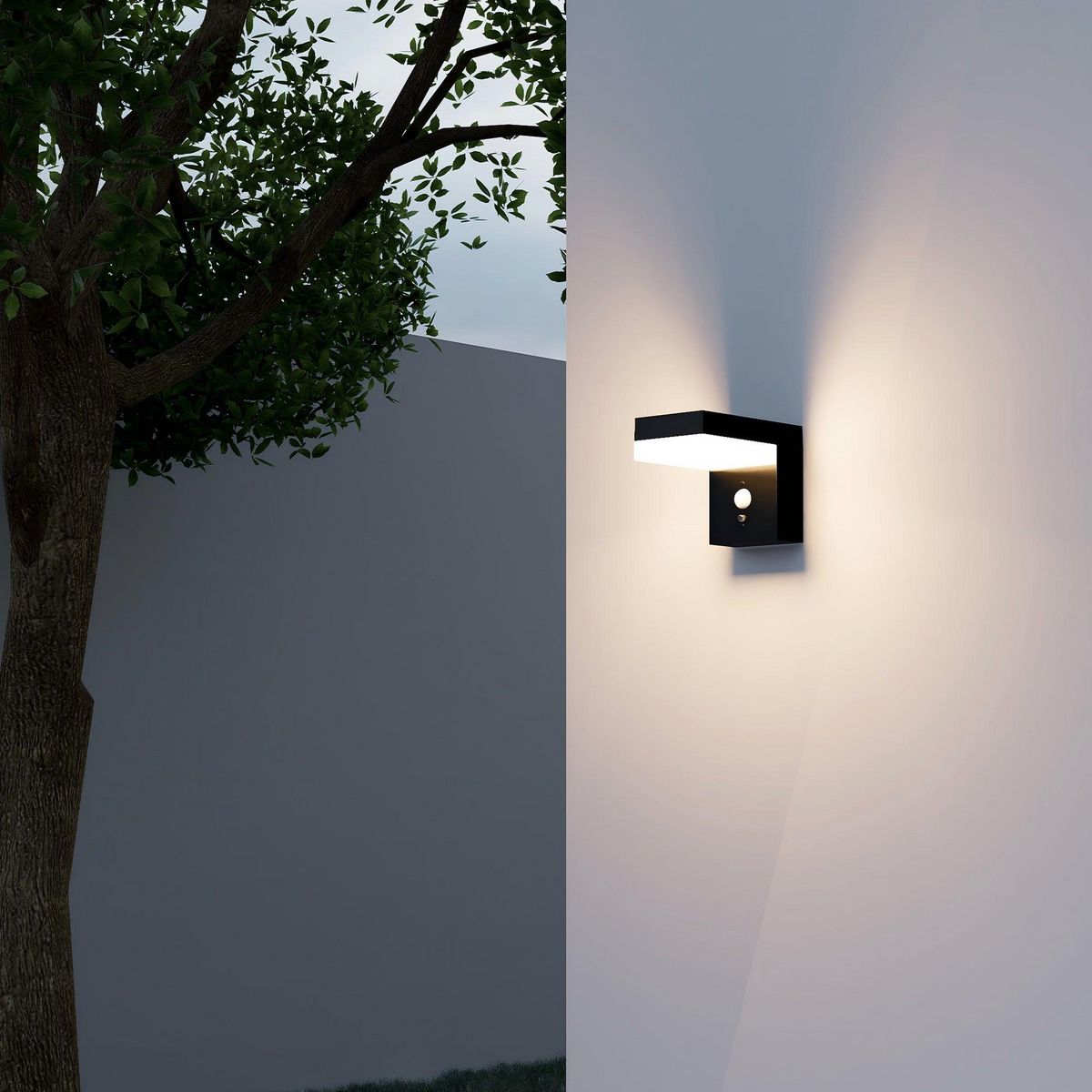 Lumisky Applique murale solaire CENOVA Noir Plastique