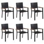 Voir la diapositive 5 : VIDAXL Ensemble a manger de jardin 7 pcs Noir