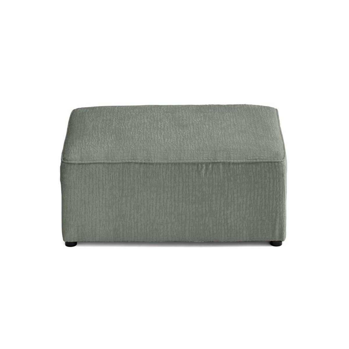 BEST MOBILIER Topaze - pouf - en tissu velours relief