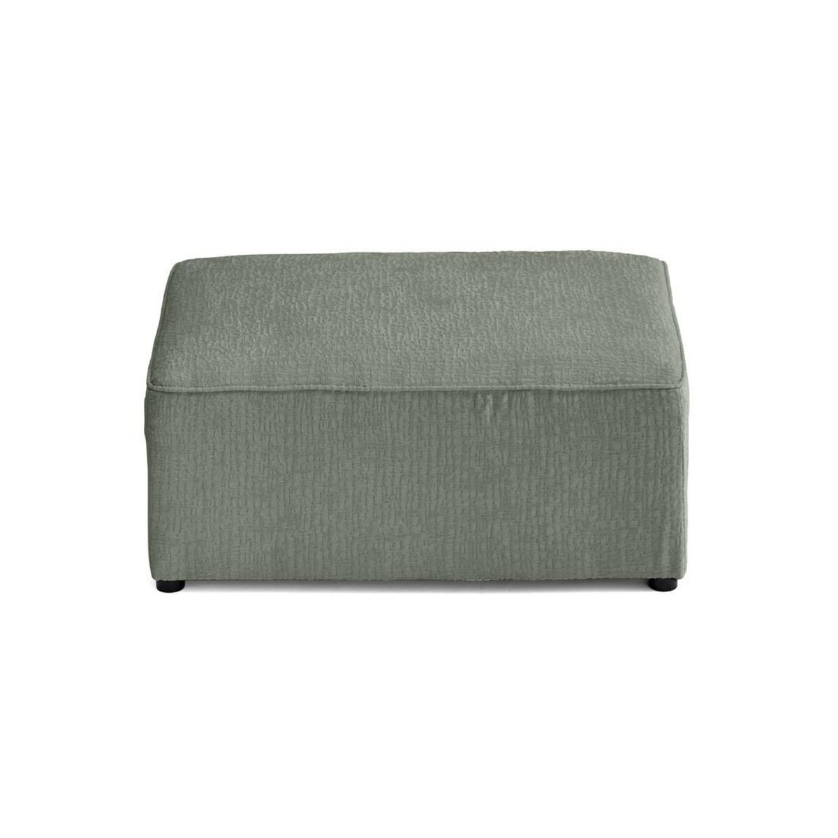 BEST MOBILIER Topaze - pouf - en tissu velours relief