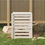 Voir la diapositive 1 : VIDAXL Composteur Blanc 63,5x63,5x77,5 cm Bois massif de pin