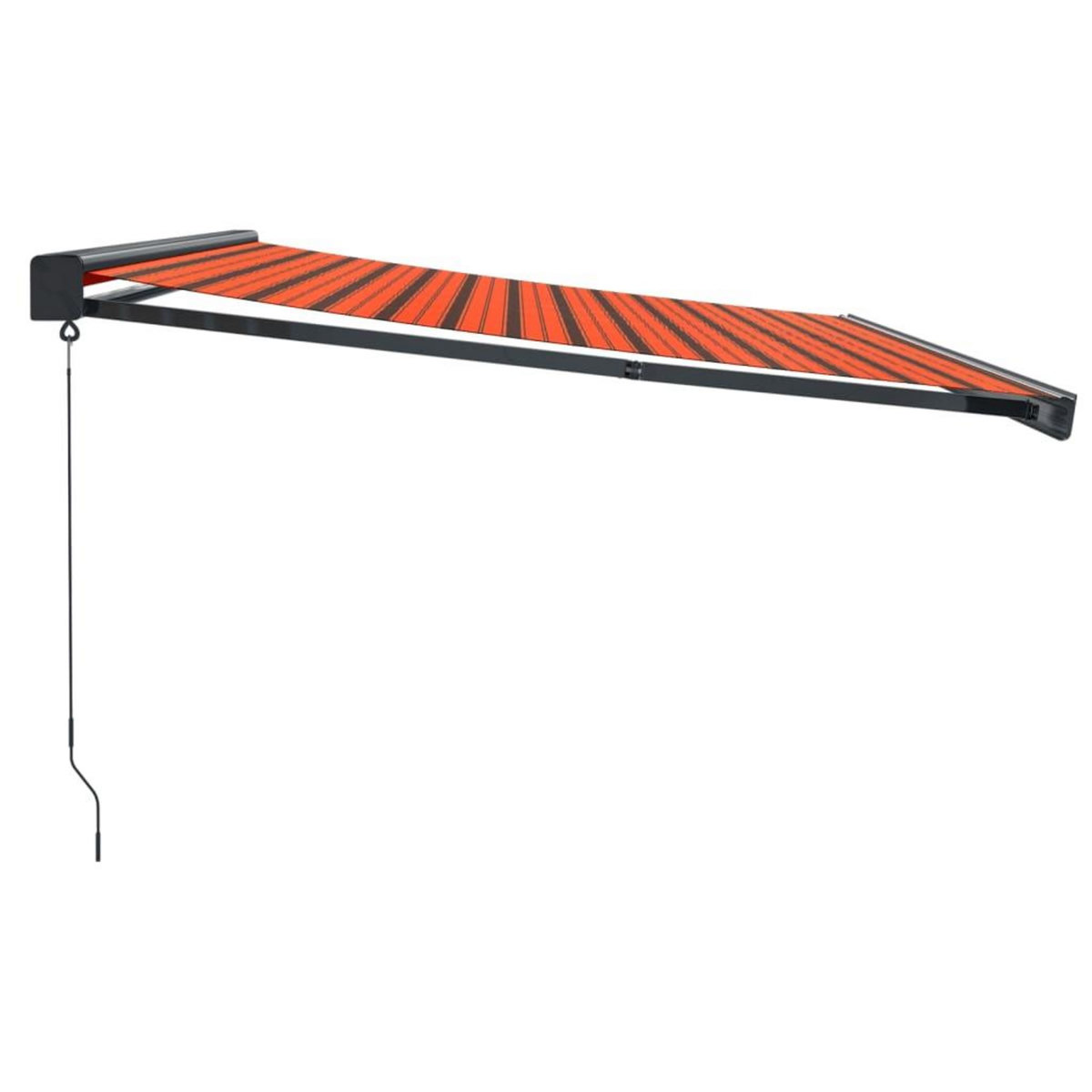 VIDAXL Auvent retractable orange et marron 4x3 m tissu et aluminium