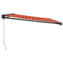 Voir la diapositive 4 : VIDAXL Auvent retractable orange et marron 4x3 m tissu et aluminium