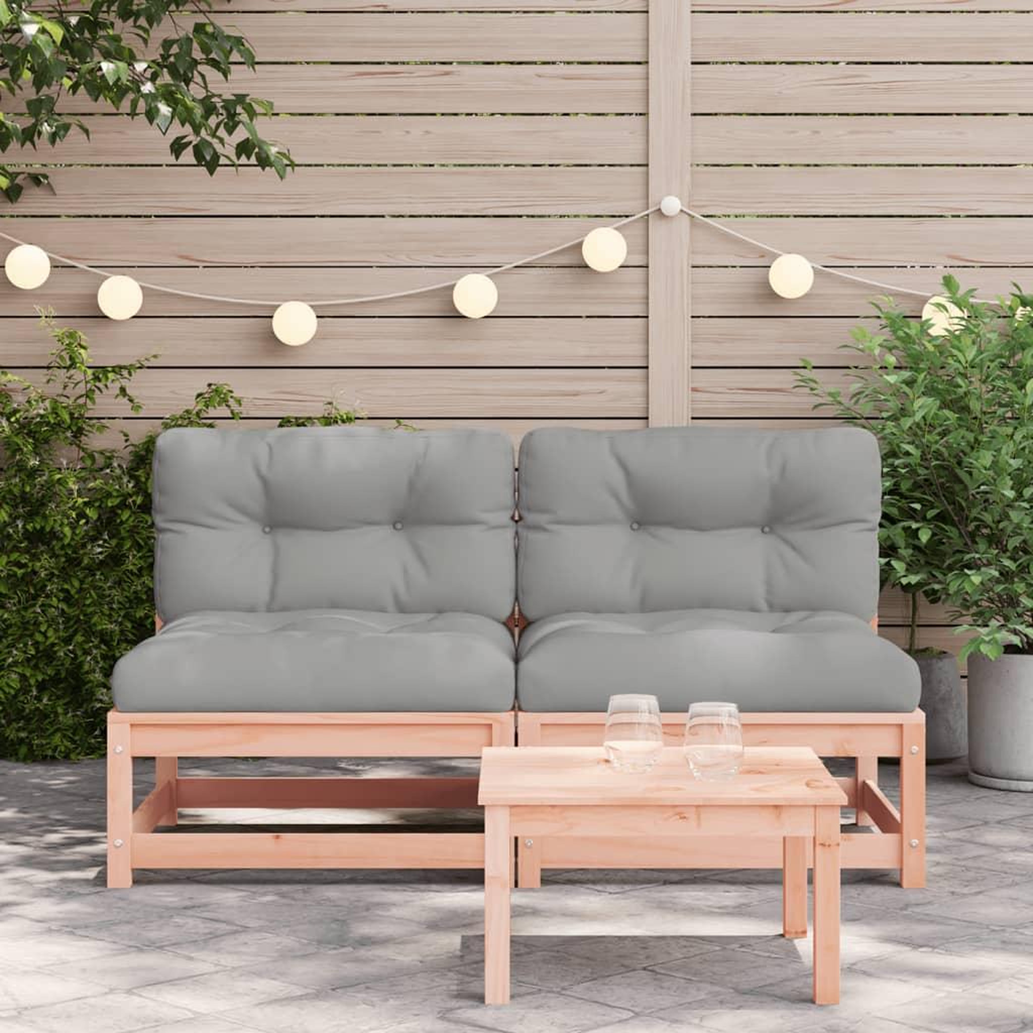 Voir la diapositive 3 : VIDAXL Canapes de jardin sans accoudoirs avec coussins 2 pcs