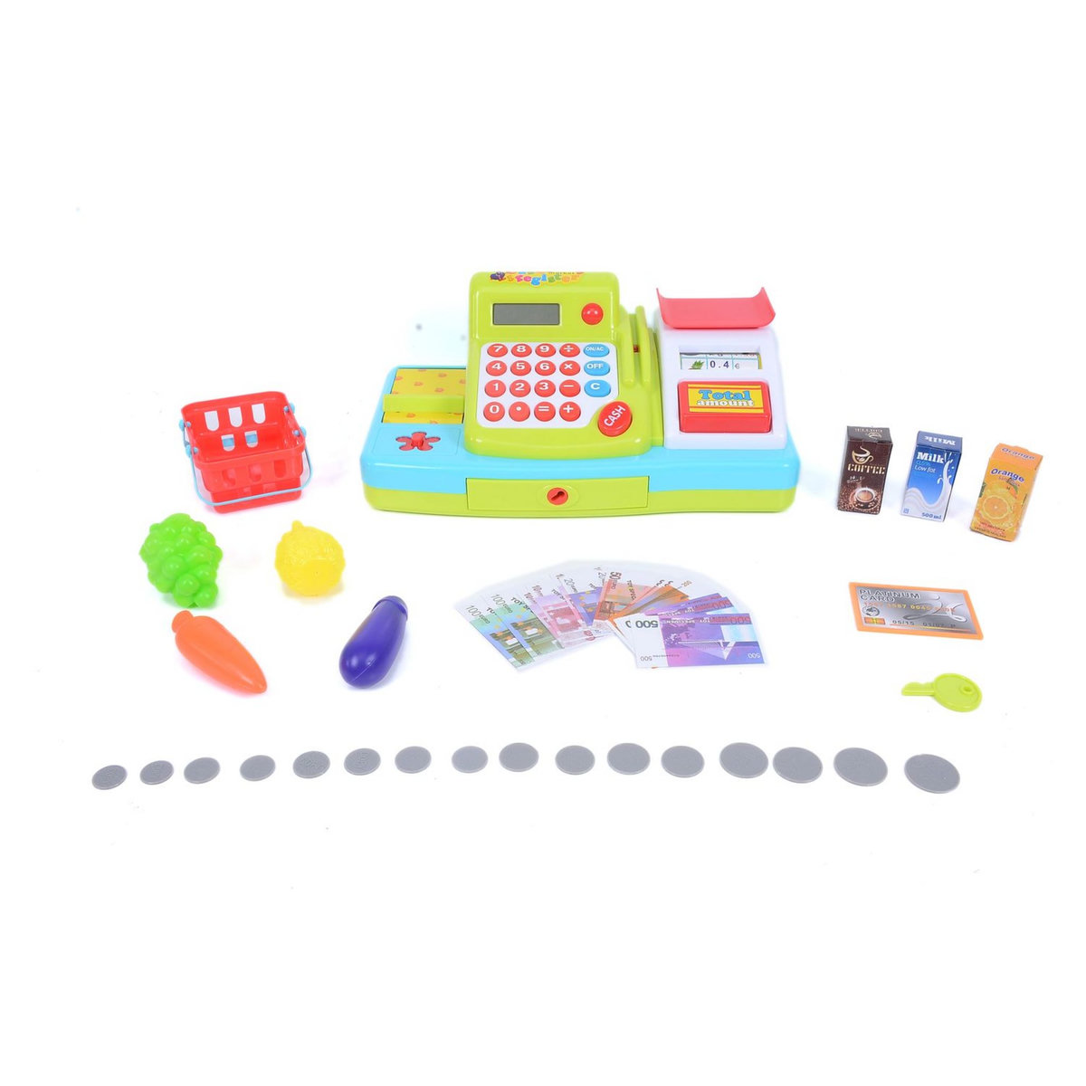 One Two Fun Ma caisse enregistreuse verte et bleue