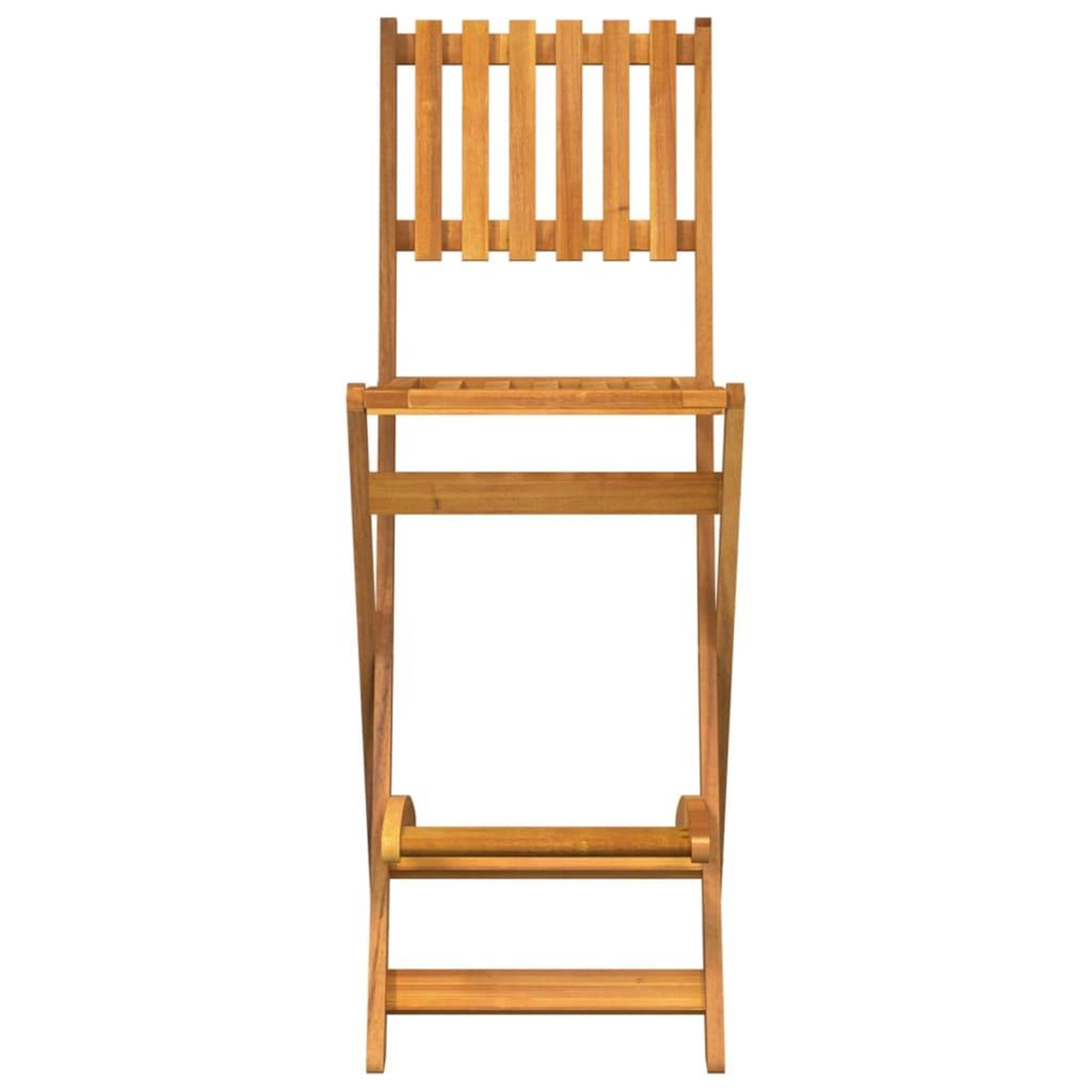 Voir la diapositive 4 : VIDAXL Tabourets de bar d'exterieur pliants lot de 2 bois d'acacia