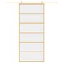 Voir la diapositive 3 : VIDAXL Porte coulissante dore 90x205 cm verre ESG clair et aluminium