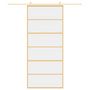 Voir la diapositive 3 : VIDAXL Porte coulissante dore 90x205 cm verre ESG clair et aluminium