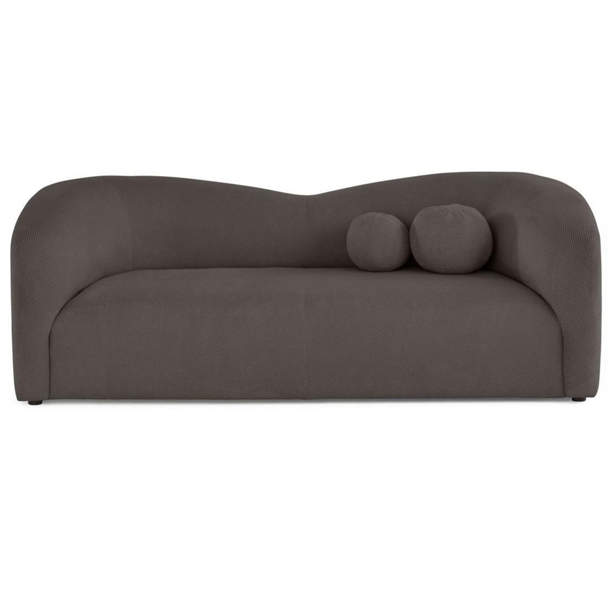 LISA DESIGN Charles - canapé droit 3 places en velours texturé