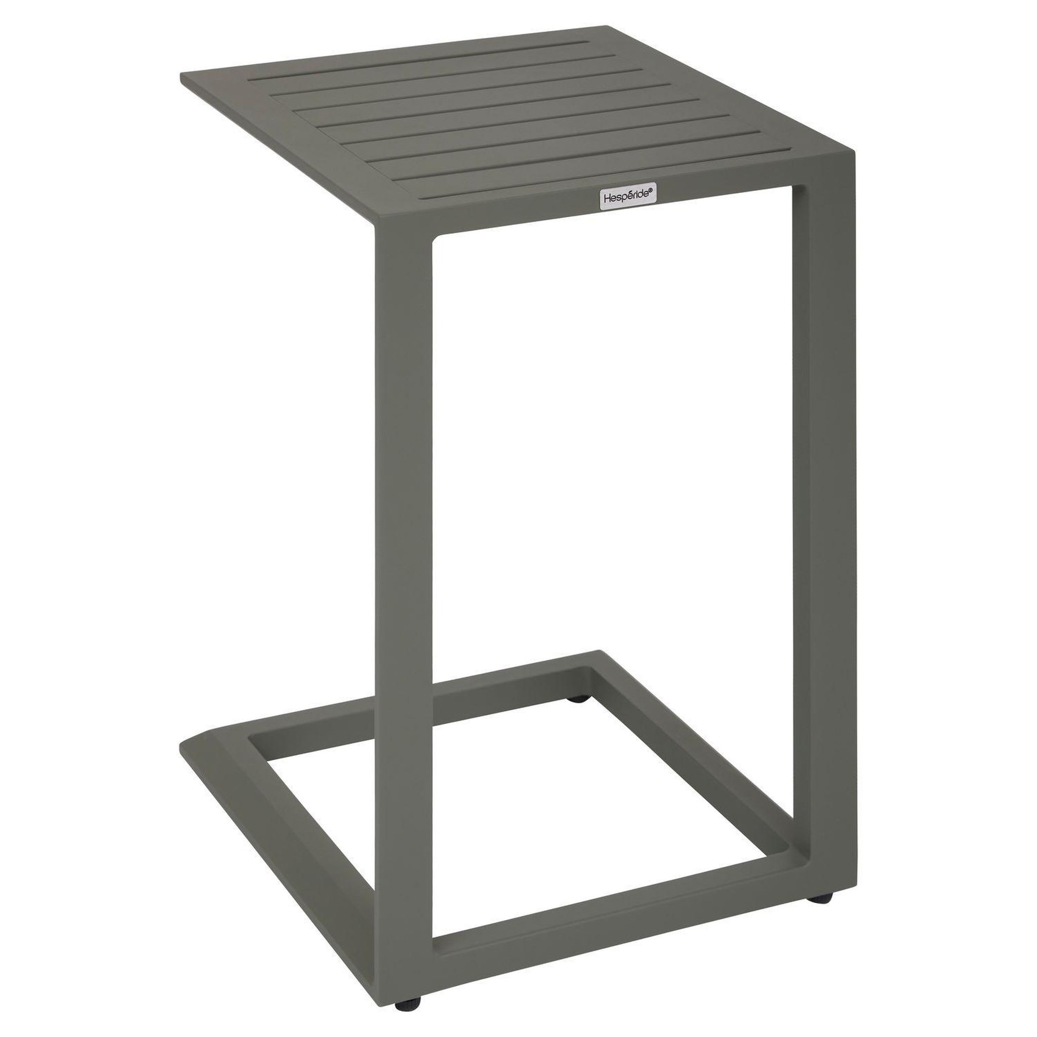HESPERIDE Table d'appoint de jardin carrée evasion. Coloris disponibles : Marron, Vert, Orange