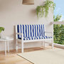 Voir la diapositive 1 : VIDAXL Coussins de banc de jardin lot de 2 rayures bleues et blanches