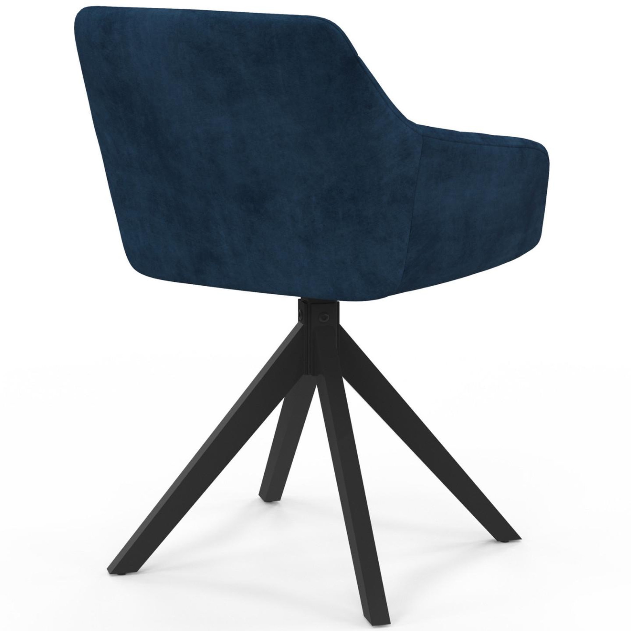 Voir la diapositive 4 : ID MARKET Lot de 2 chaises pivotantes 360° de salle à manger, fauteuils de table mady en velours bleu