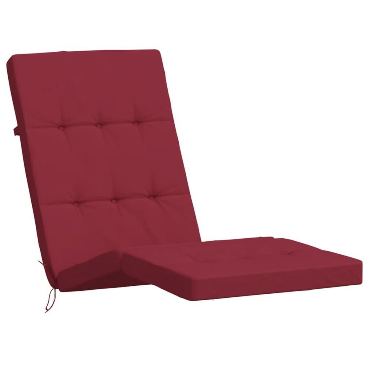VIDAXL Coussins de chaise longue lot de 2 rouge bordeaux tissu oxford