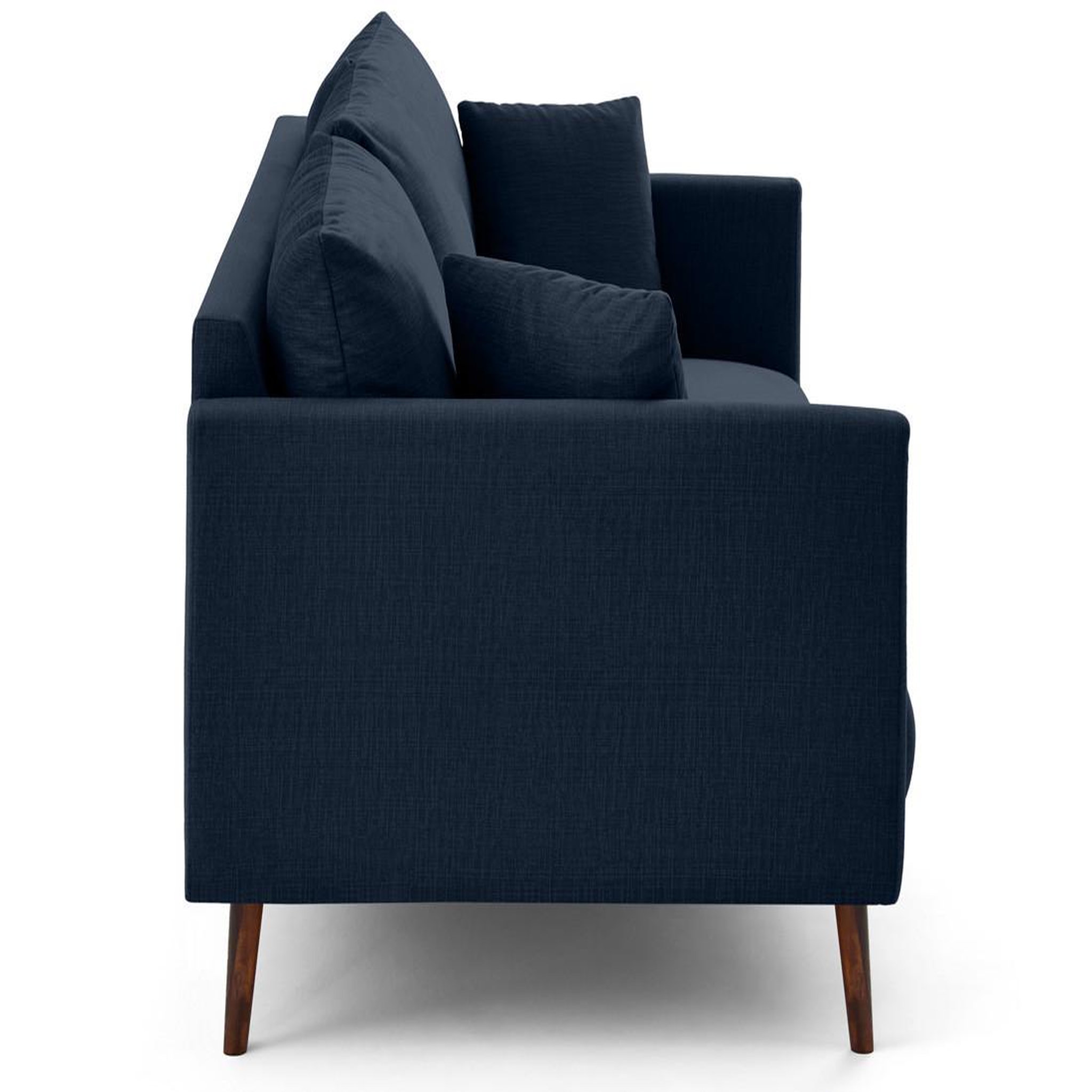 Voir la diapositive 5 : LISA DESIGN Ostrava - canapé droit 3 places en velours pieds en bois