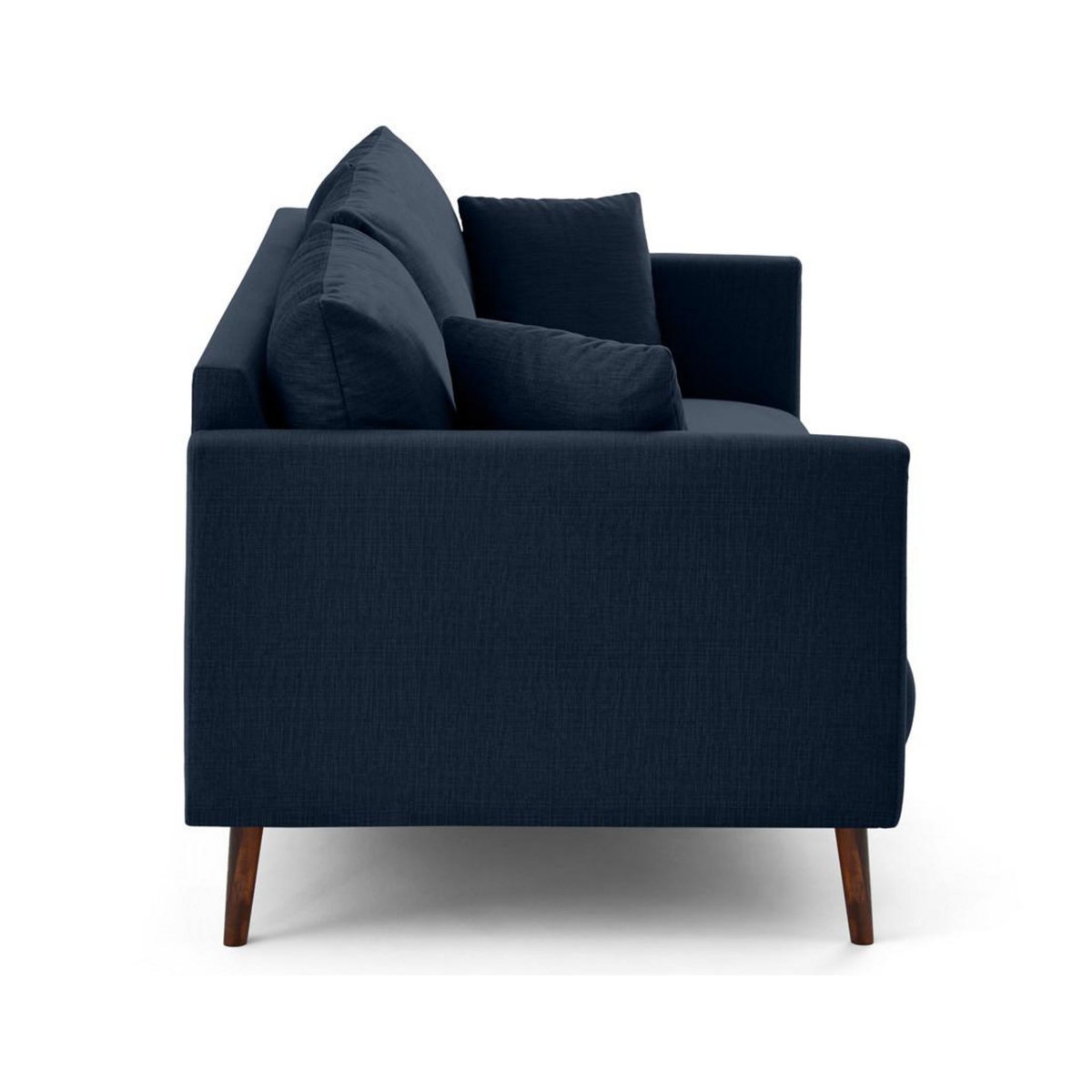 LISA DESIGN Ostrava - canapé droit 3 places en velours pieds en bois