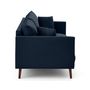 Voir la diapositive 5 : LISA DESIGN Ostrava - canapé droit 3 places en velours pieds en bois