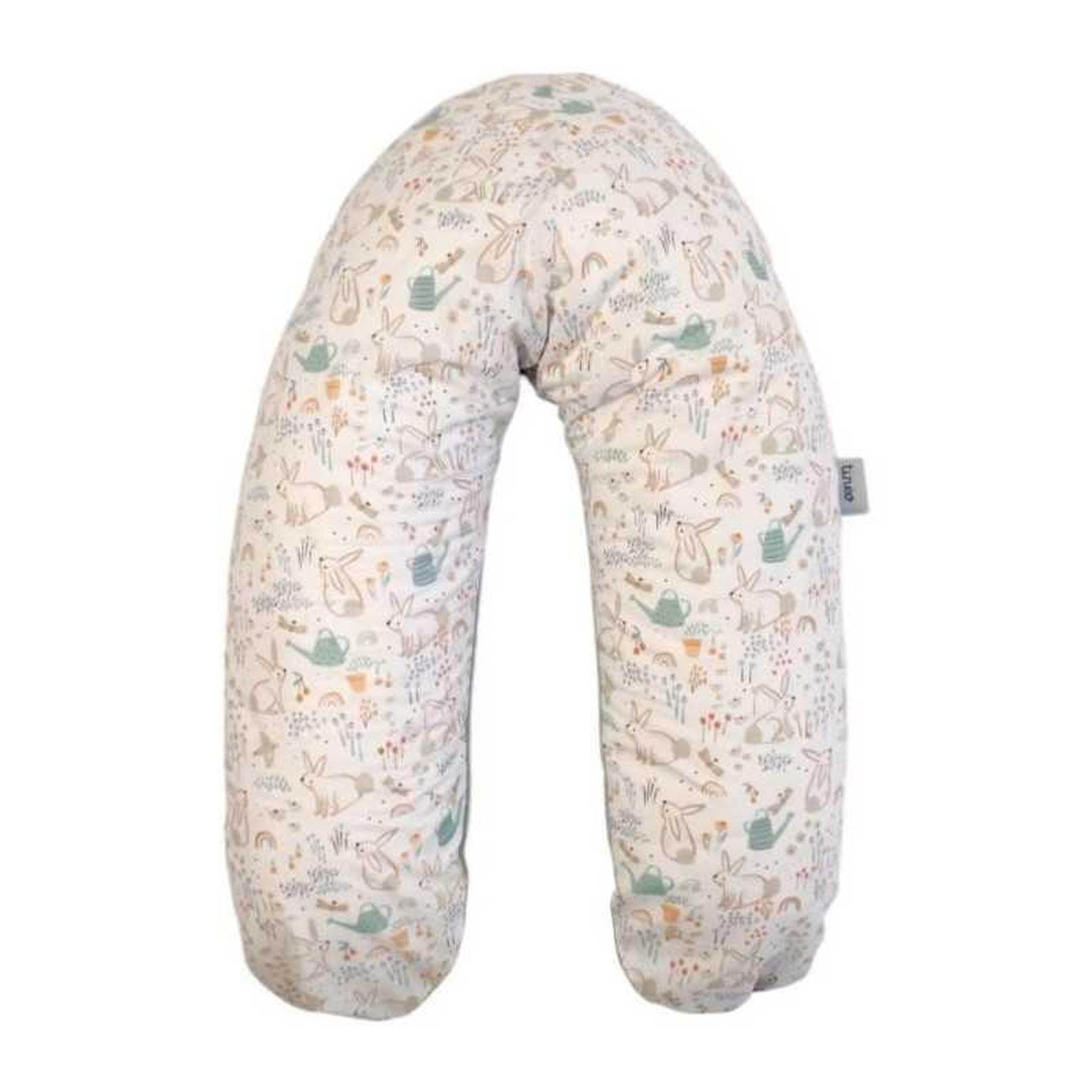 TINEO Tineo coussin de maternité et d'allaitement en u vert sauge motif lapin