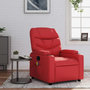 Voir la diapositive 1 : VIDAXL Fauteuil de massage inclinable rouge similicuir