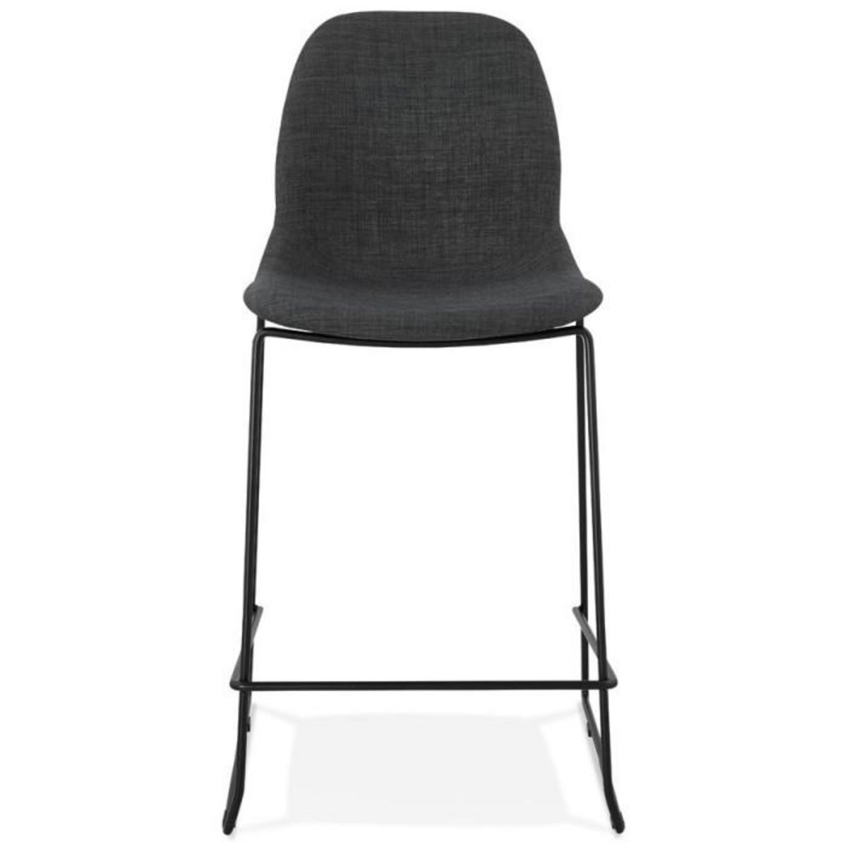 Paris Prix Tabouret de Bar en Tissu  Oscar  101cm Gris Foncé