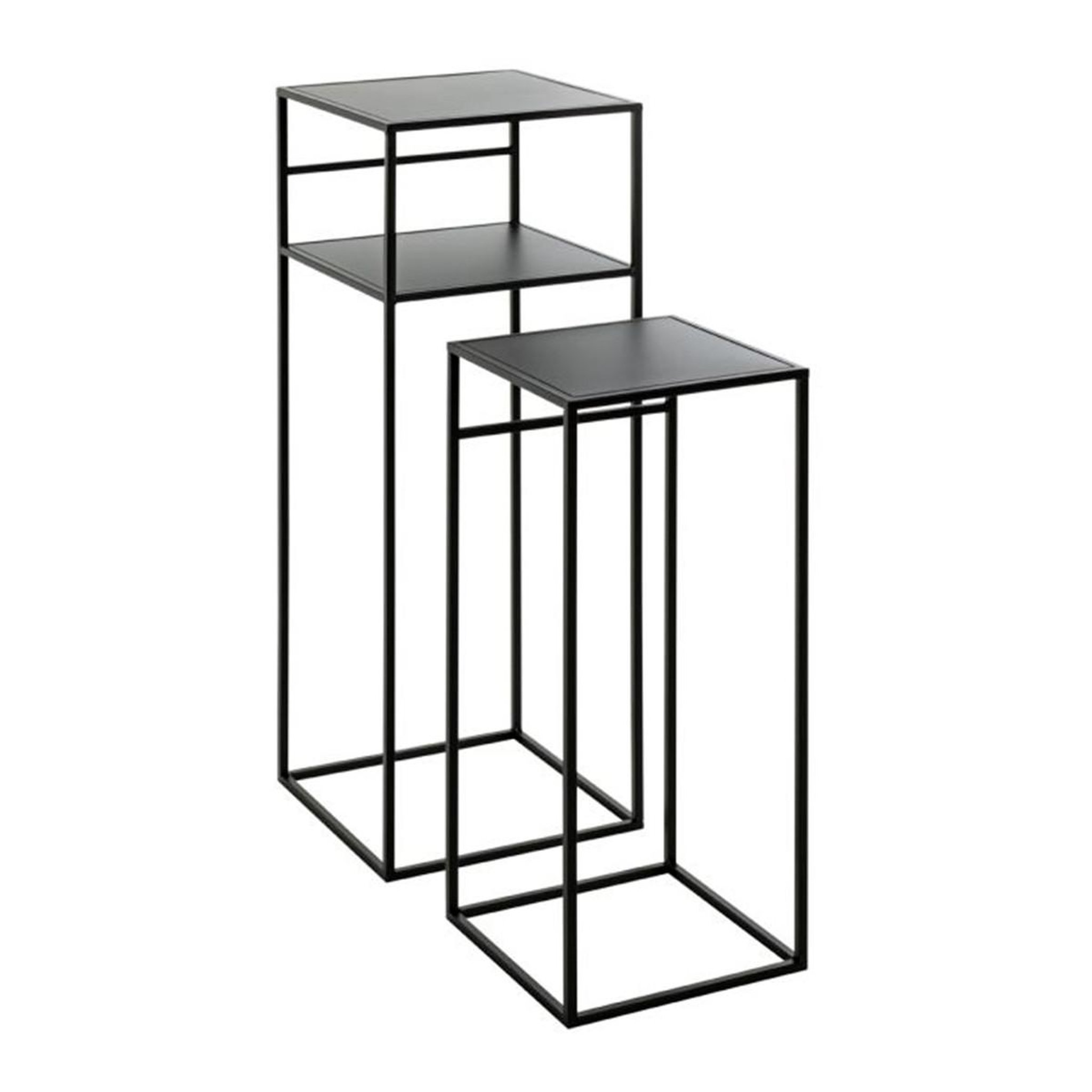 Paris Prix Lot de 2 tables d'appoint design  mino  85cm noir