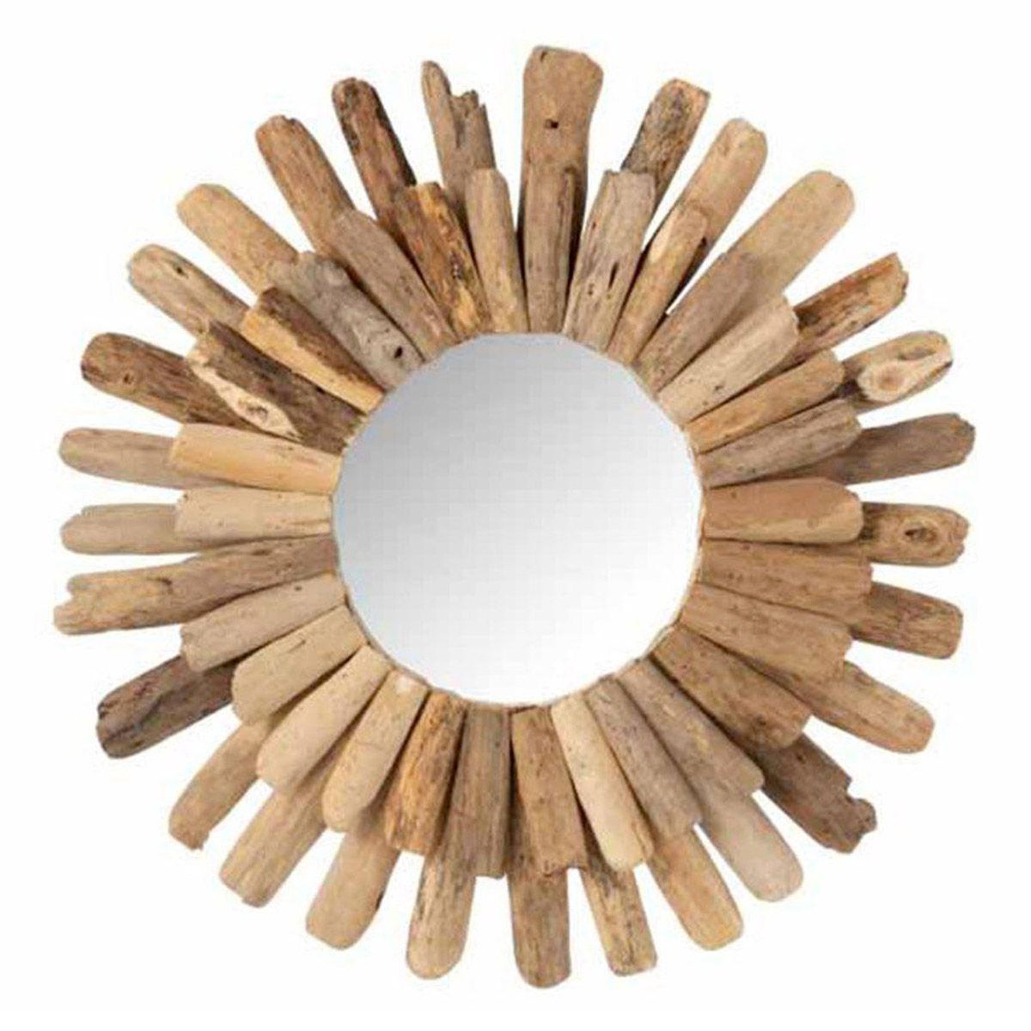 J-LINE Miroir mural design  bois flottant  55cm naturel