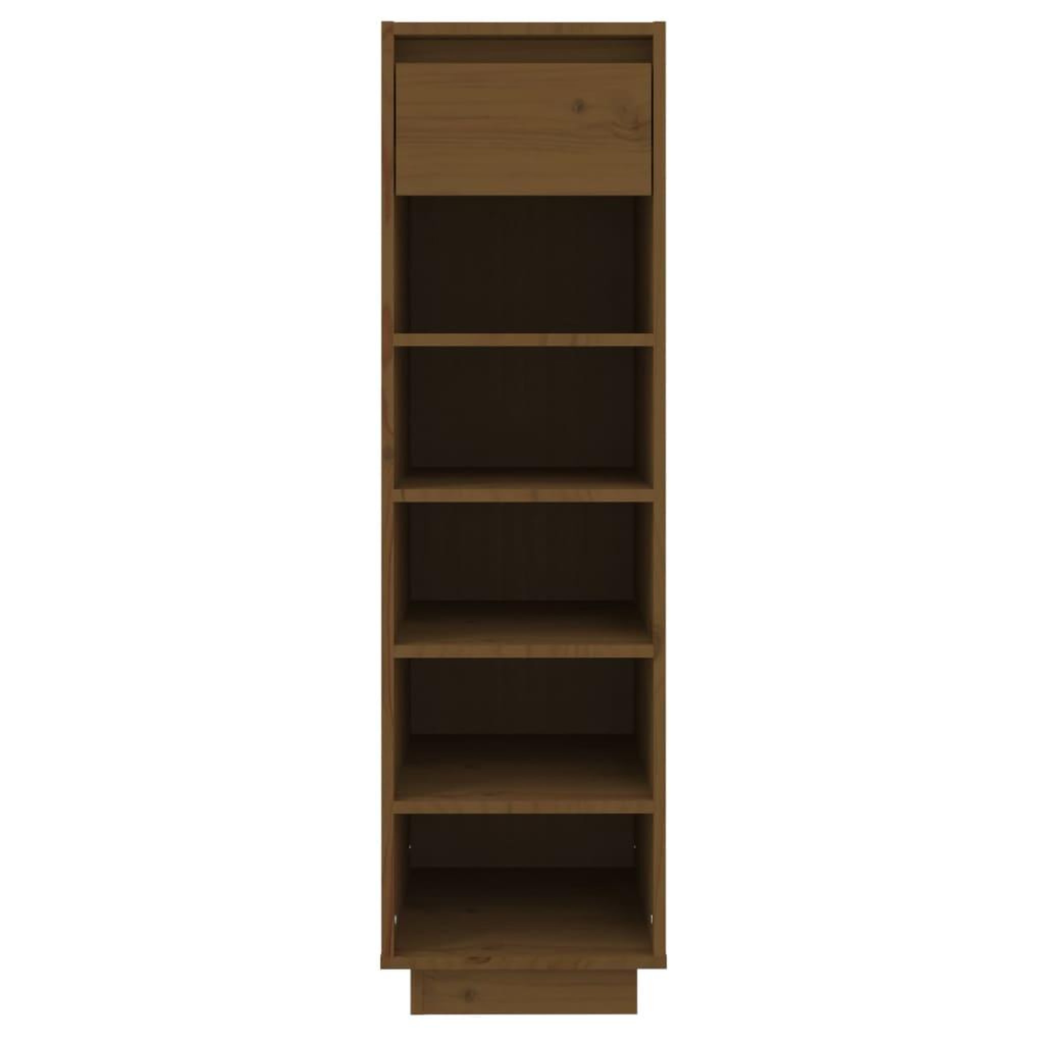 Voir la diapositive 3 : VIDAXL Armoire a chaussures marron miel 30x34x105cm bois de pin massif