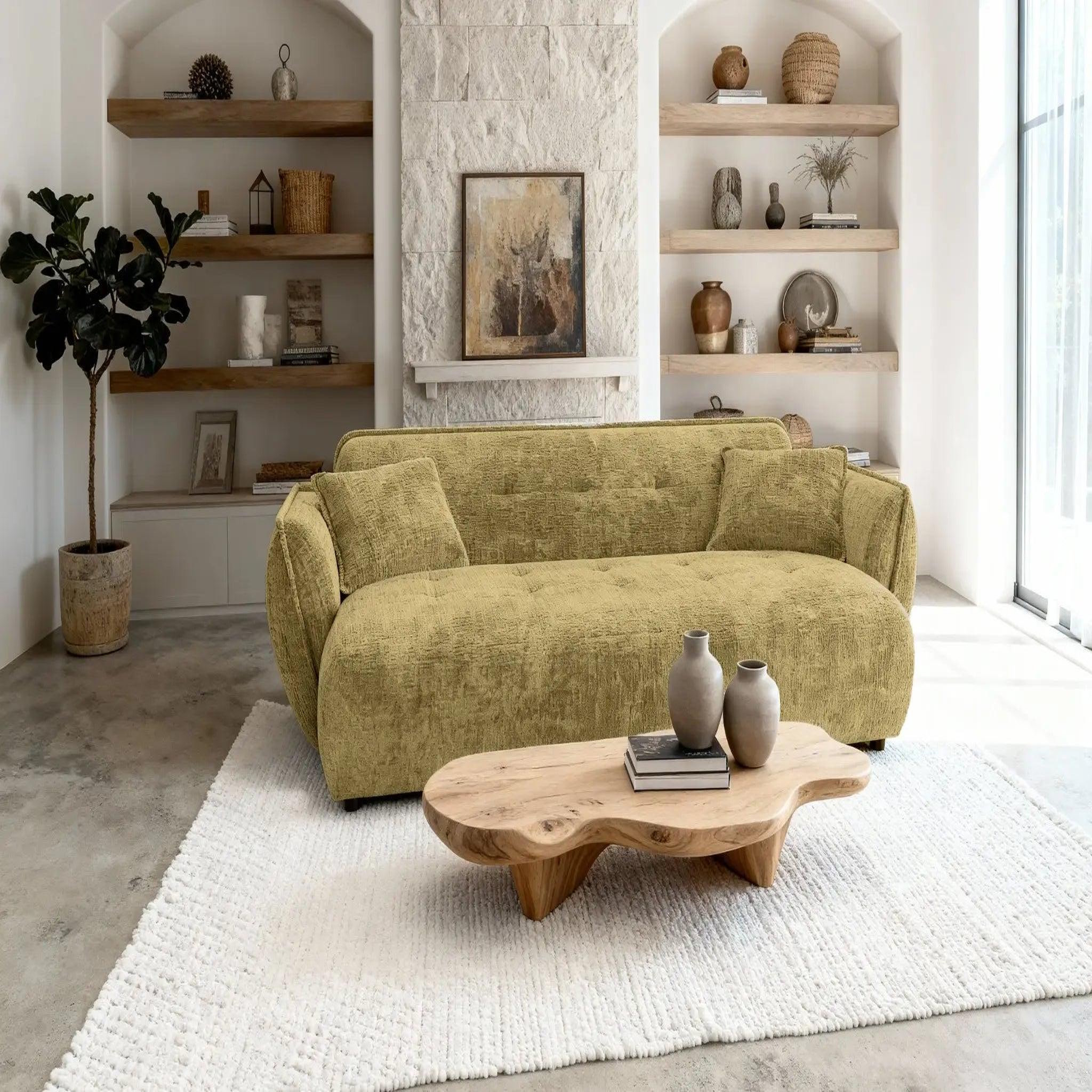 Voir la diapositive 6 : CASANOVA PARIS Mona - canapé droit tissu chenille 3 places