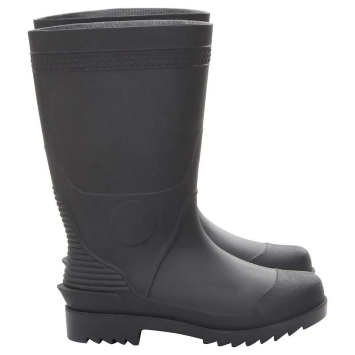 VIDAXL Bottes de pluie noir taille 38 PVC