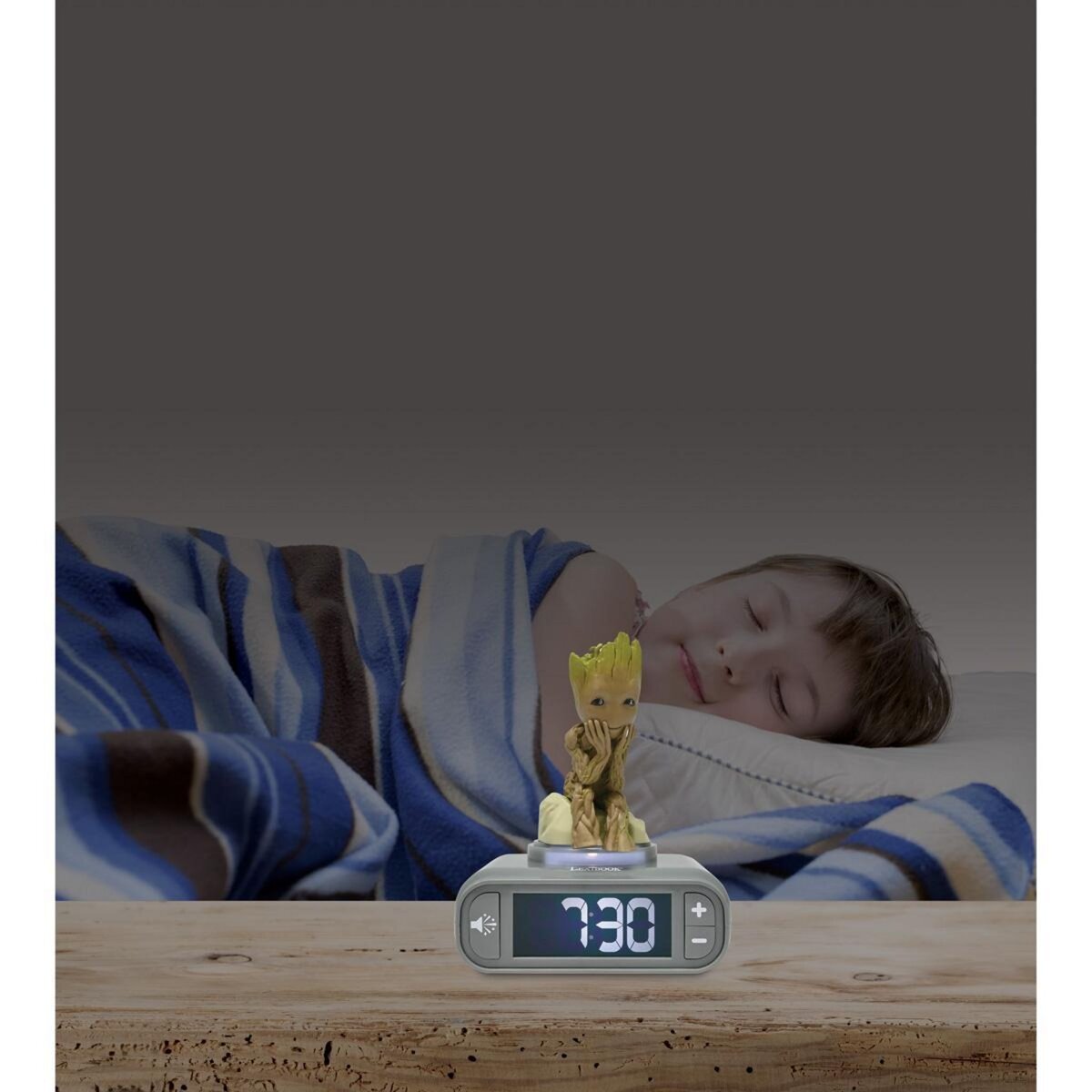 Lexibook Réveil avec veilleuse Groot des Gardiens de la Galaxie 3D