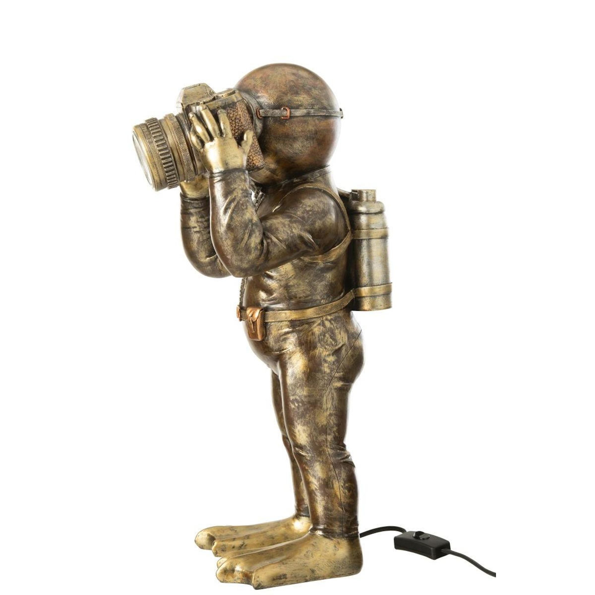 Paris Prix Lampe à Poser en Résine  Plongeur  43cm Marron