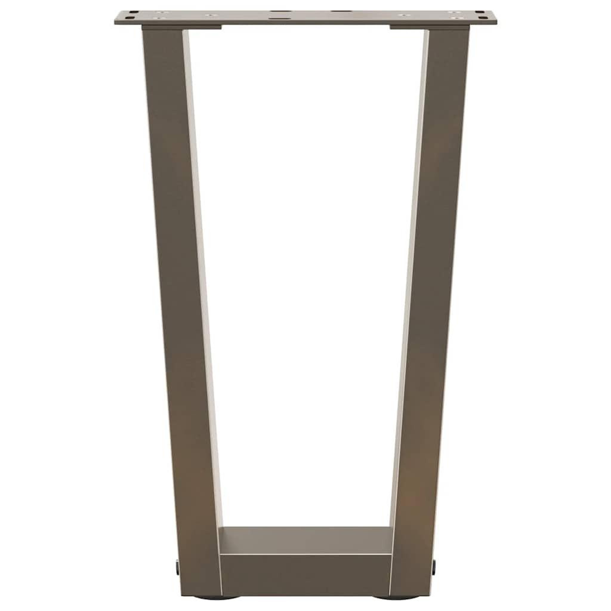Voir la diapositive 5 : VIDAXL Pieds de table a manger en forme de V 2 pcs acier naturel acier
