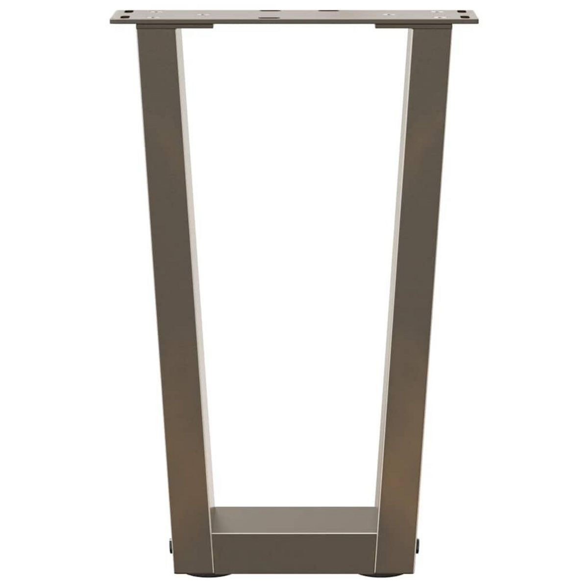 VIDAXL Pieds de table a manger en forme de V 2 pcs acier naturel acier