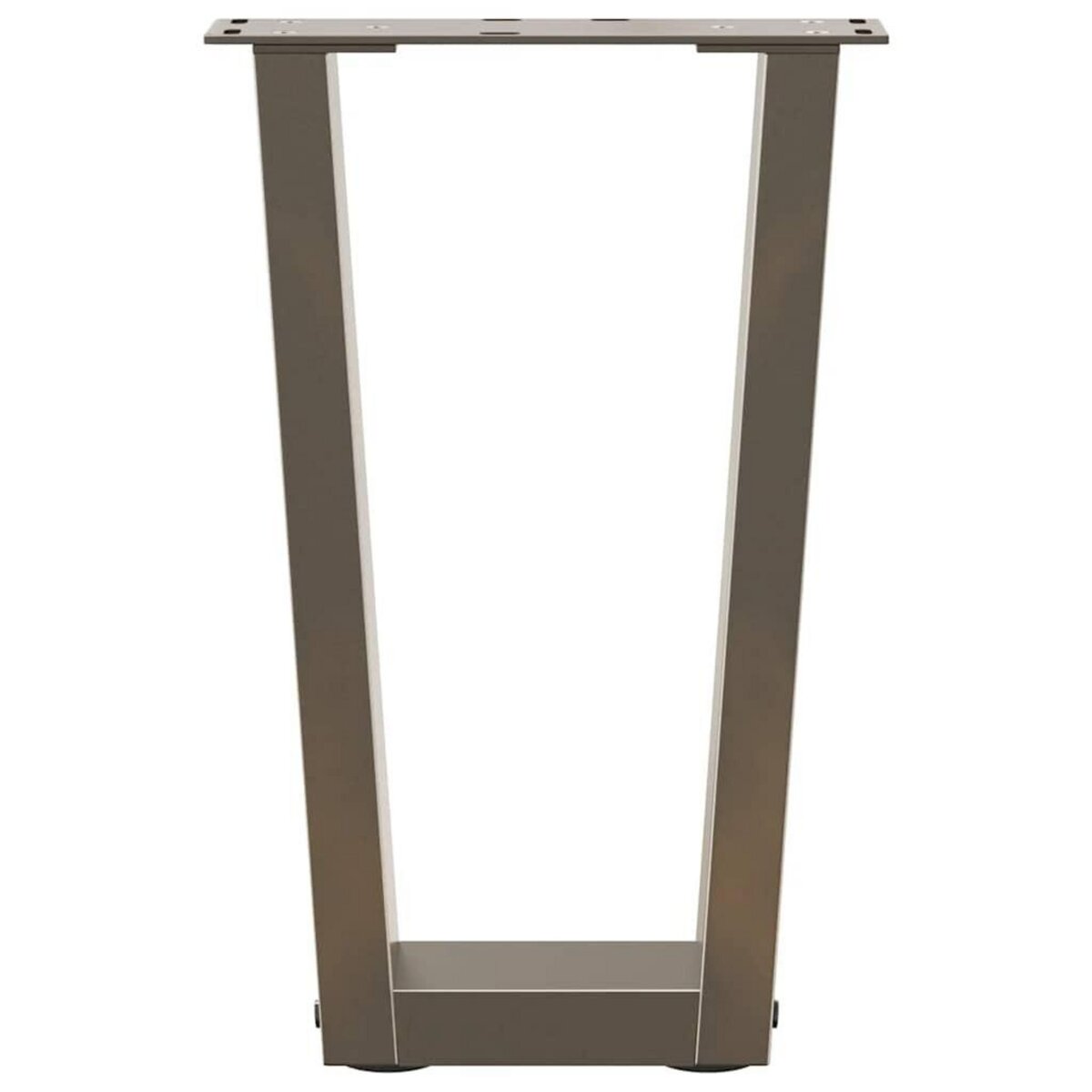 VIDAXL Pieds de table a manger en forme de V 2 pcs acier naturel acier