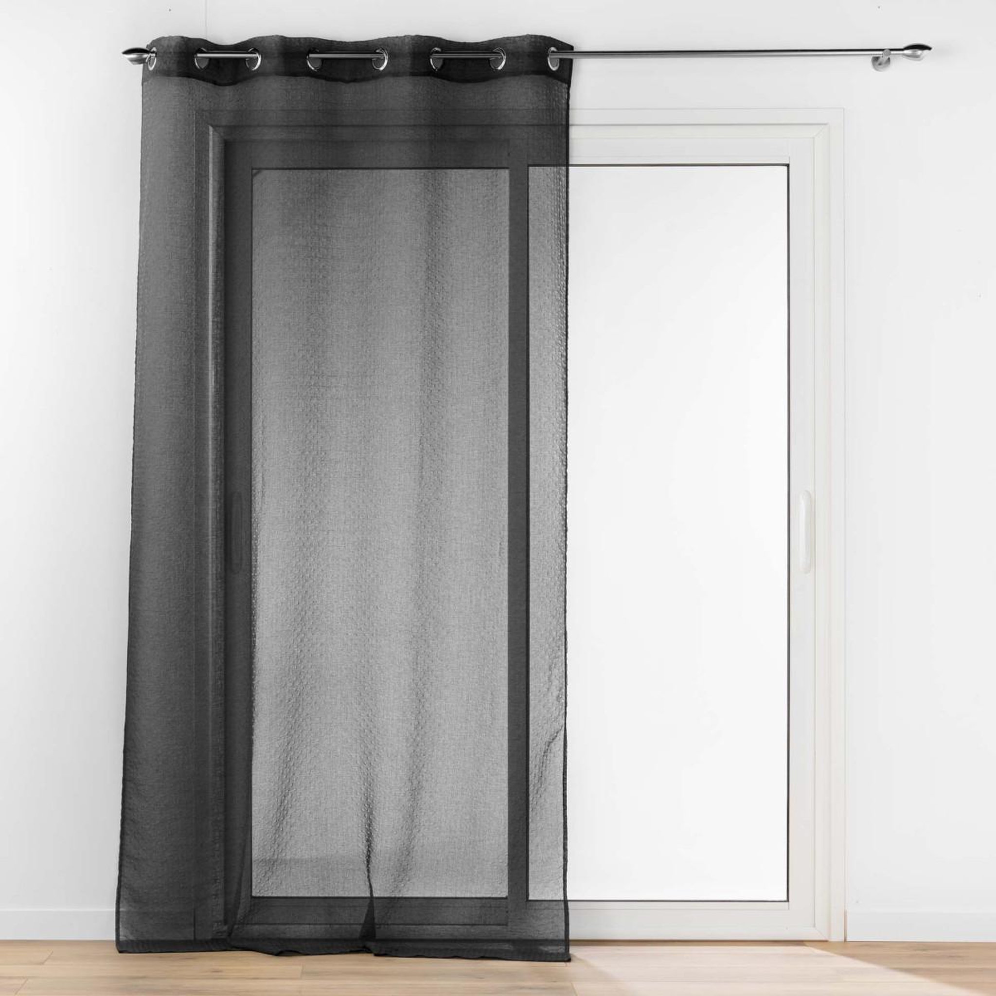 Douceur d'Intérieur Rideau voilage à œillets  amani  140x240cm noir
