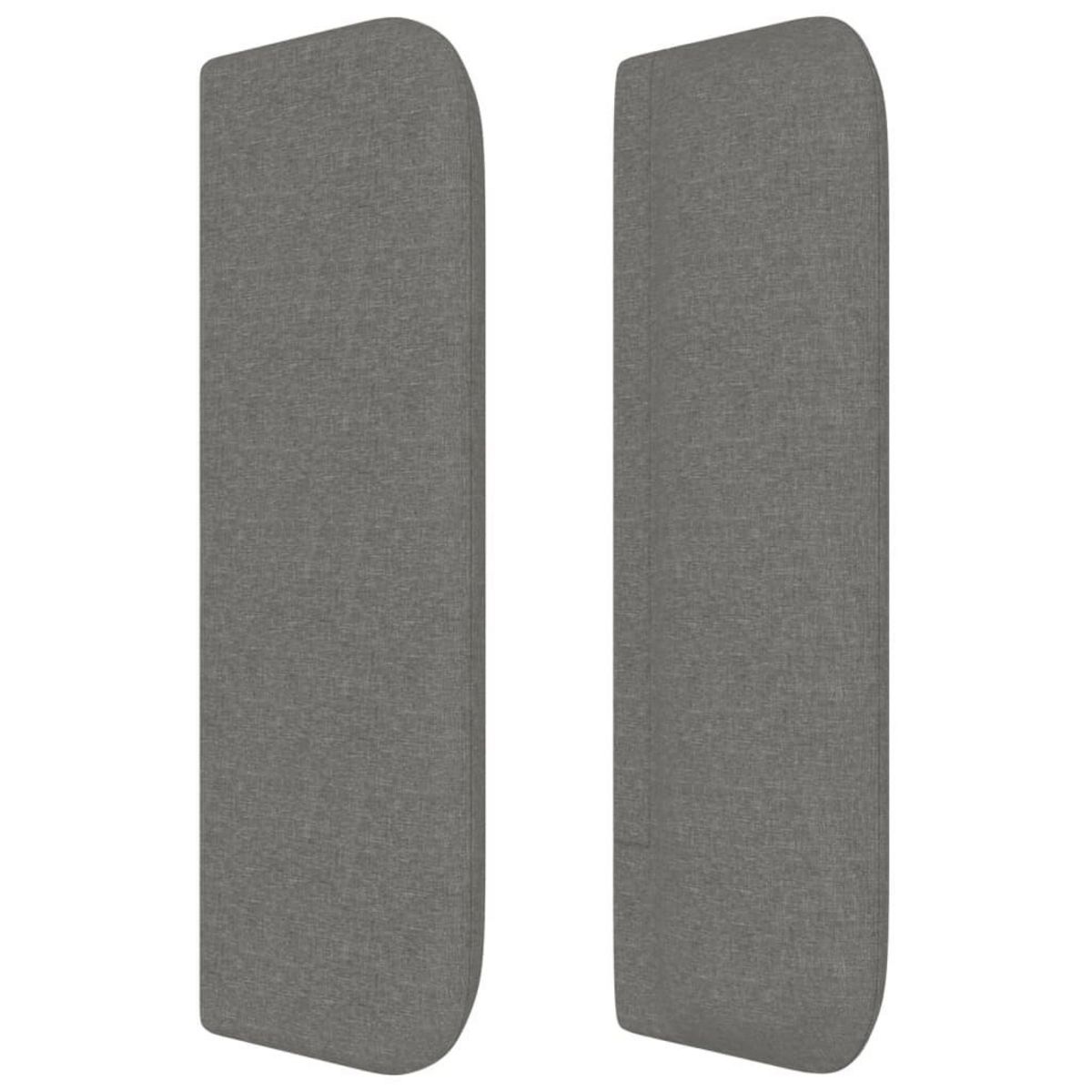 VIDAXL Tete de lit avec oreilles Gris fonce 163x16x78/88 cm Tissu