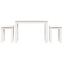 Voir la diapositive 2 : VIDAXL Tables gigognes 3 pcs Blanc Bois de pin massif